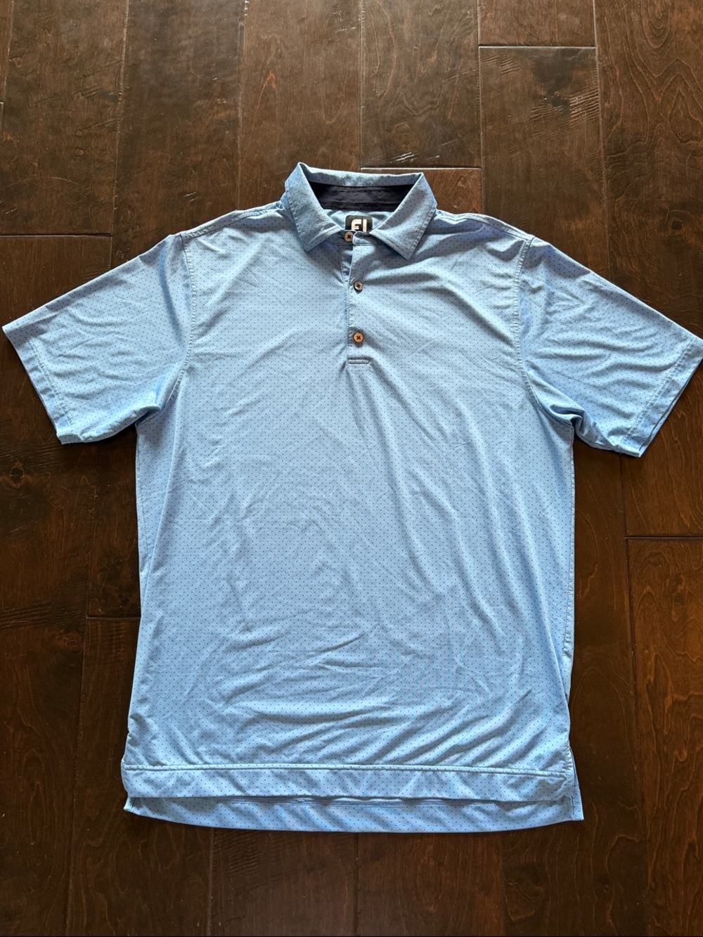 FootJoy Light Blue Dotted Men's Polo Golf Shirt. Great condition. Men’s Medium